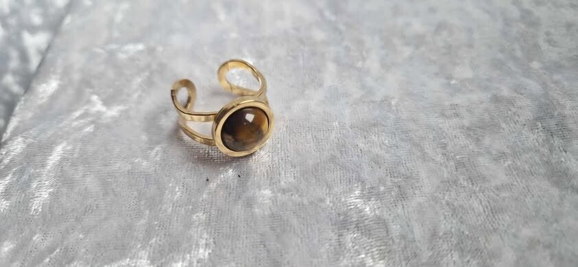 Bague "Aurora " Oeil de tigre