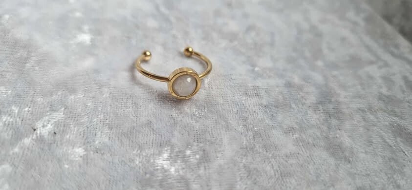 Bague "Céleste" Quartz rose