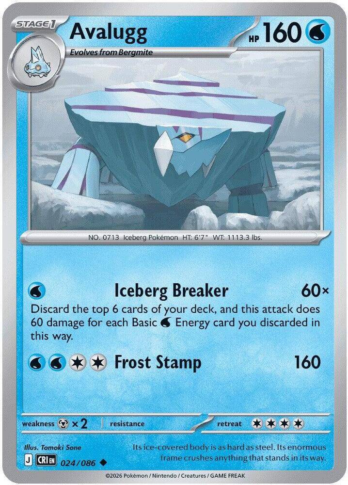 Avalugg 024/086 (Reverse Holo) PKMN