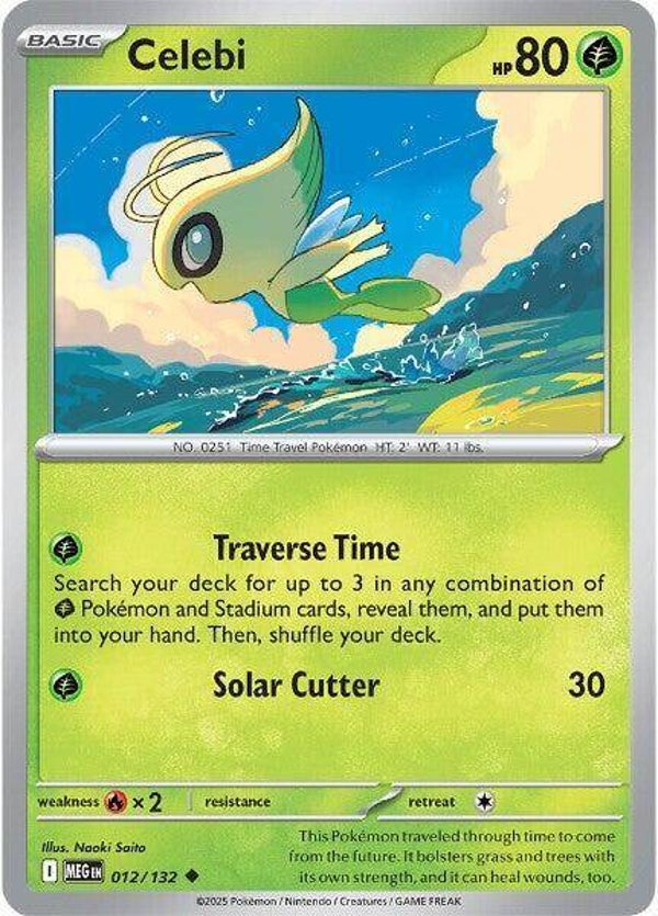 Celebi 012/132 (Reverse Holo) PKMN