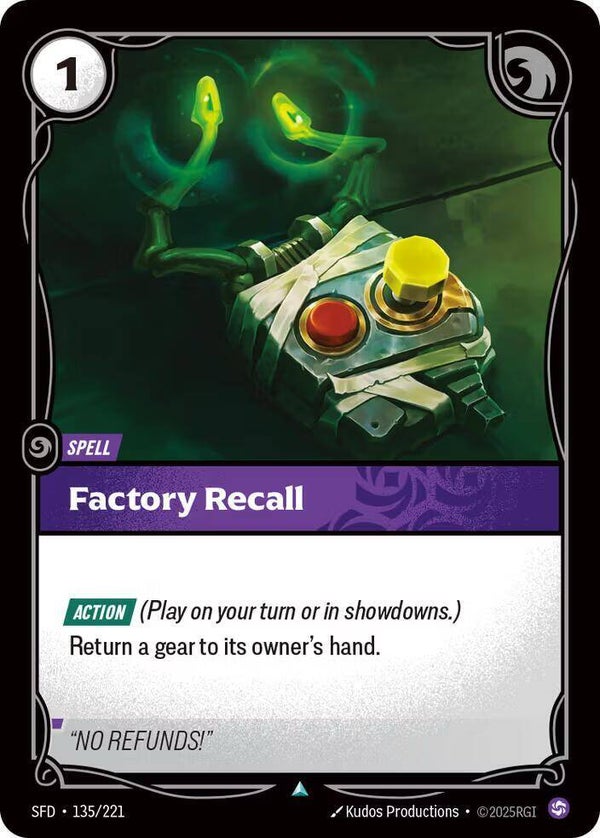 Factory Recall 135/221 RBC