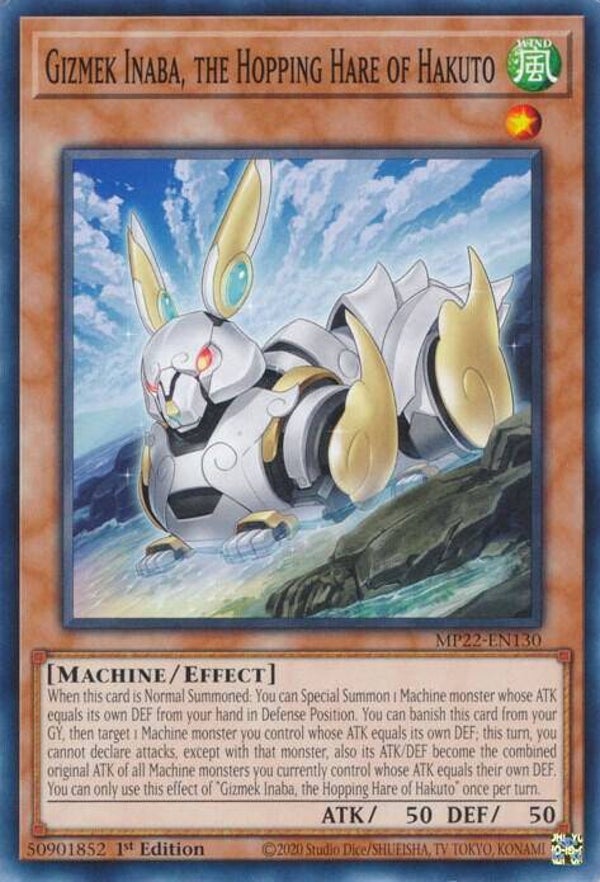 Gizmek Inaba, the Hopping Hare of Hakuto MP22-EN130 YGO