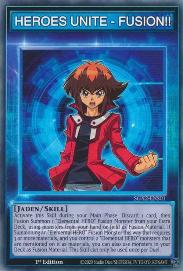 HEROES UNITE - FUSION!! SGX2-ENS1 YGO