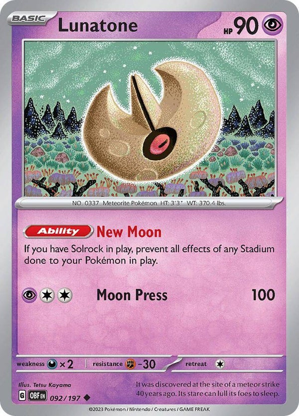 Lunatone 092/197 PKMN