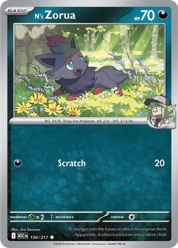 N's Zorua 136/217 PKMN