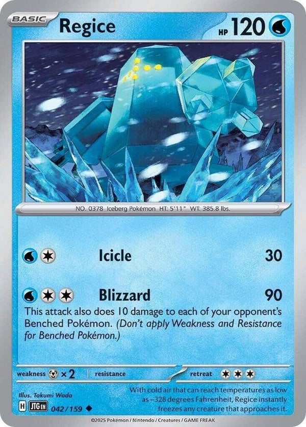 Regice 042/159 (Reverse Holo) PKMN