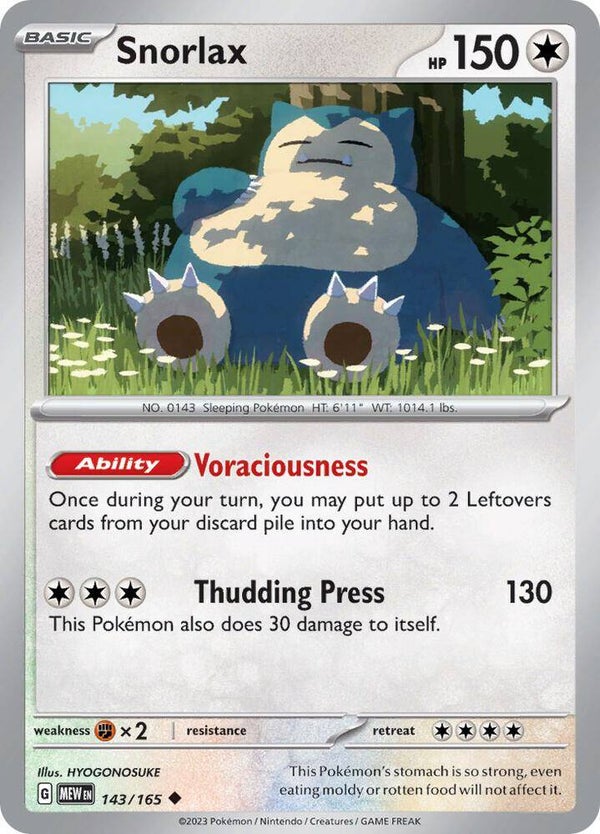 Snorlax 143/165 PKMN