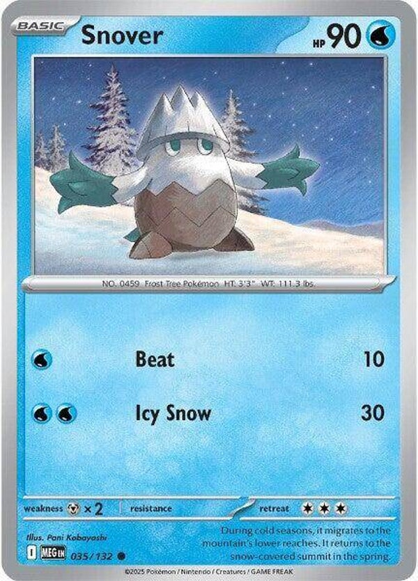 Snover 035/132 (Reverse Holo) PKMN