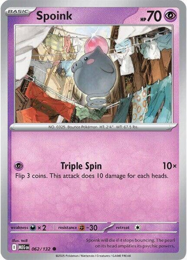 Spoink 062/132 (Reverse Holo) PKMN