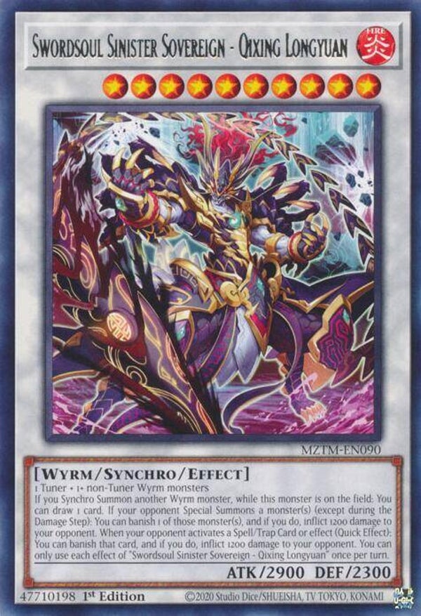 Swordsoul Sinister Sovereign - Qixing Longyuan MZTM-EN090 YGO
