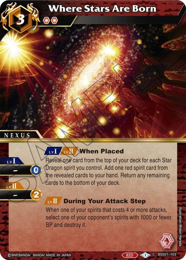 Where Stars Are Born BSS01-103 (Foil) BSS