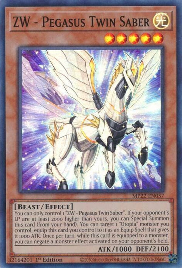 ZW Pegasus Twin Saber MP22-EN057 YGO