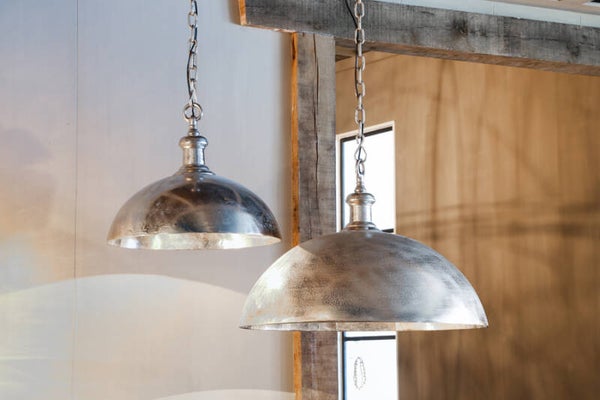 Hanglamp Ø50x40 cm ADORA ruw nikkel