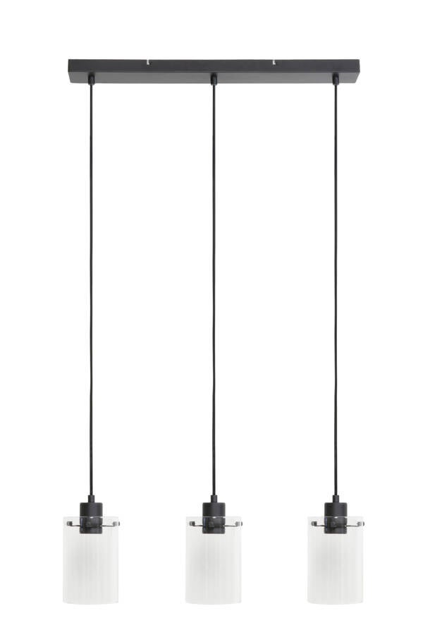 Hanglamp 3L 65x12x18,5 cm VANCOUVER mat zwart