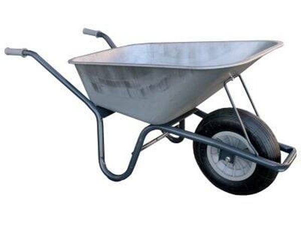 Klus kruiwagen 1 wiel 2-PLY 85lt grijs verzinkt