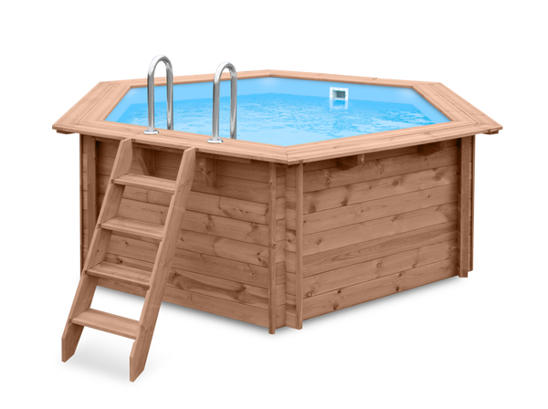 Luxe houten zwembad Mambo Beach 355x307x116cm