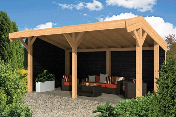 Lariks Douglas Kapschuur Goor met zwarte wanden DHZ bouw 600x390cm