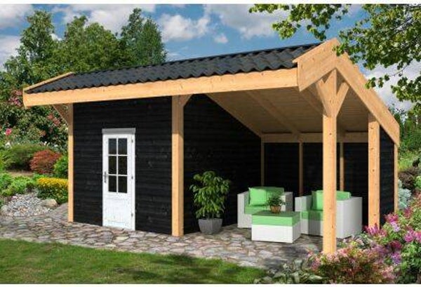 Lariks Douglas Kapschuur Markelo met zwarte wanden DHZ bouw 600x400cm /Wordt Compleet Leverd ( Zoals op de foto)