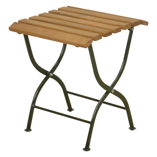 Opklapbijzettafel hout/metaal/groen