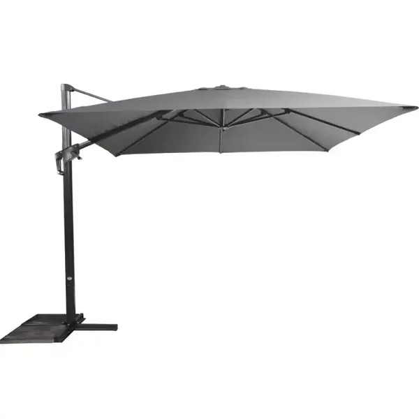 Zweefparasol Virgo grijs zonder volant 3x3mtr