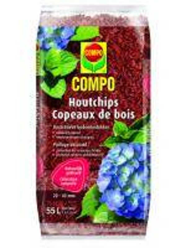 Compo Houtchips rood   55 liter