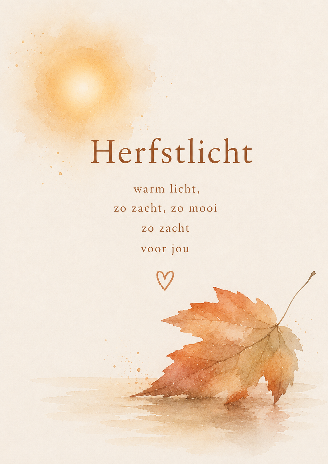 Herfstlicht (wenskaart)
