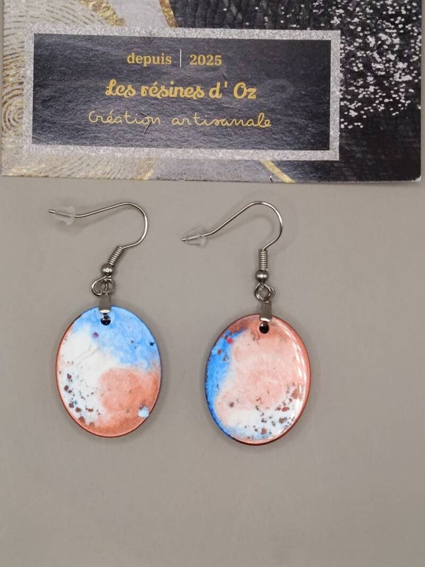 Boucles d'oreilles en époxy