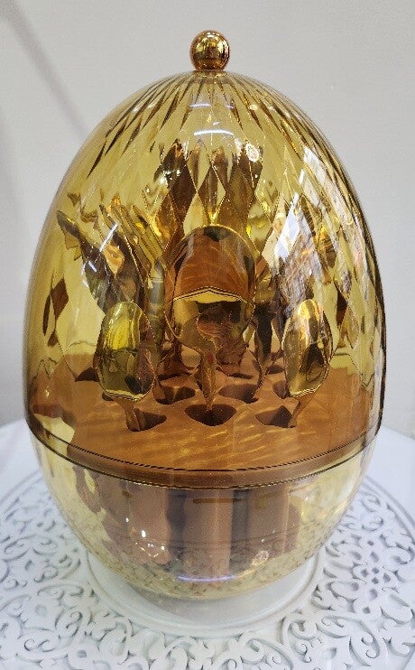 Ensemble de Couverts Élégant – Finition Dorée ou Argentée – Présenté dans une Boîte Œuf Originale