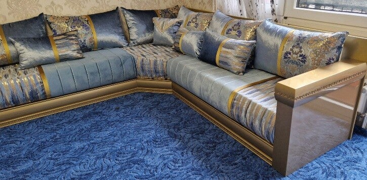 SALOn -marocain- lux- marron-doree