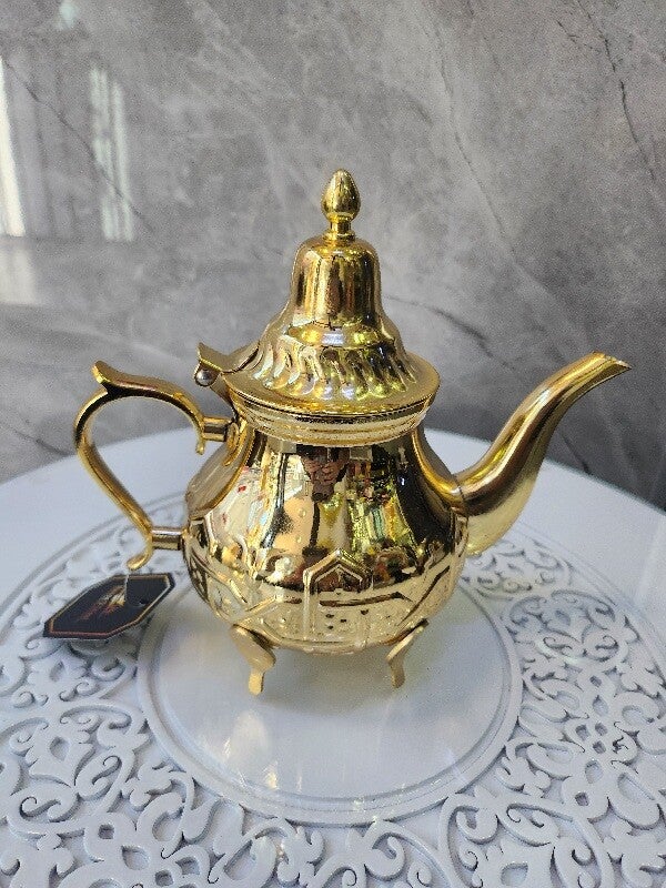 Théière en Inox Dorée ou Argentée LUX