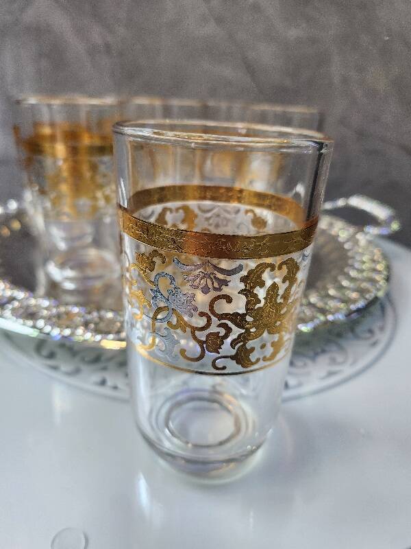 Verre a Eau Elegance Dorée/ Argenté