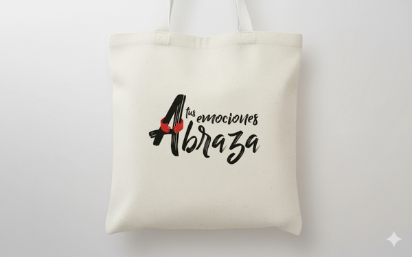 Bolsa de tote algodón Abraza tus emociones