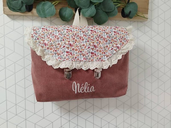 Cartable maternelle avec prénom, Cartable CP avec prénom, Sac enfant personnalisé, broderie