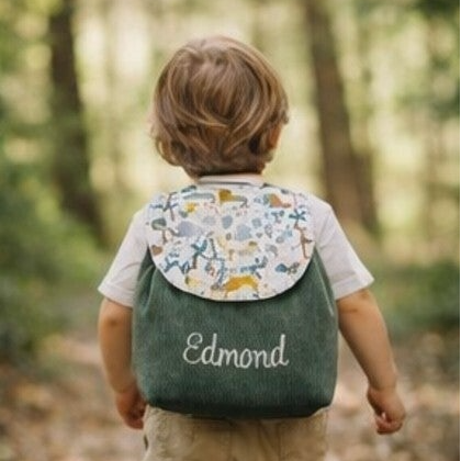 Sac à dos personnalisé enfant – prénom brodé – maternelle, crèche, école