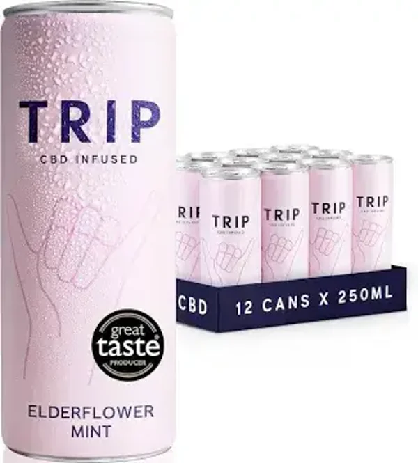 Meet Elderflower Mint infused with 15MG CBD - crafted for stress-free sipping pack of 12