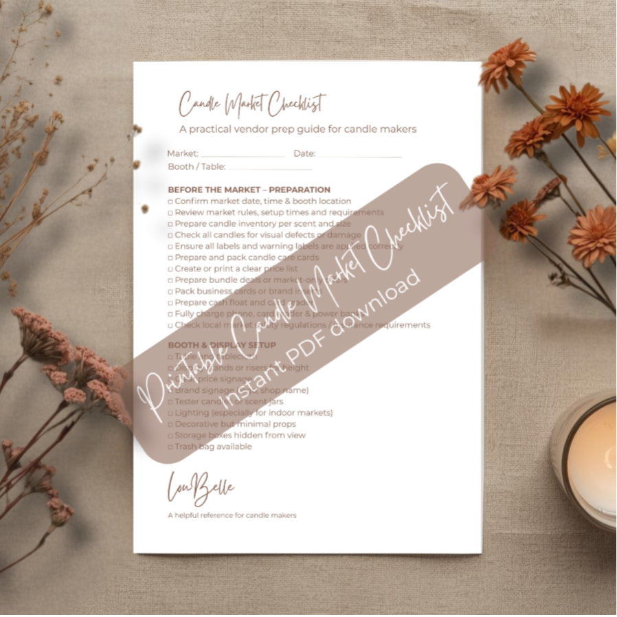 Candle Market Checklist