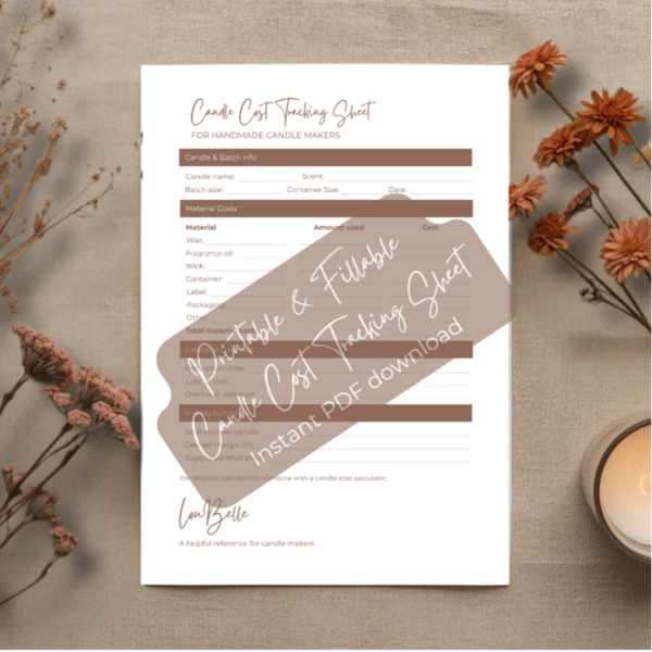 Candle Cost Tracking Sheet