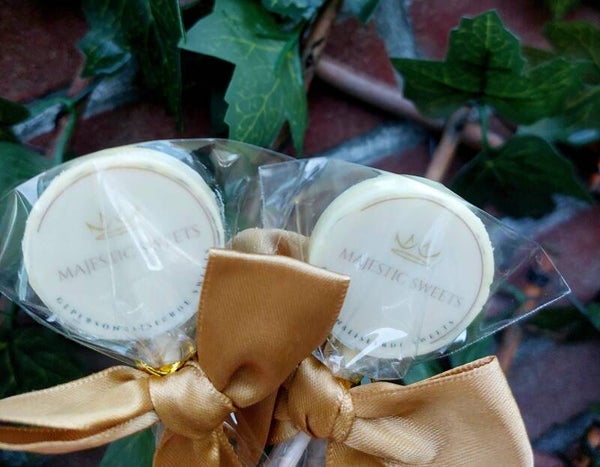chocolade lollys met logo of foto