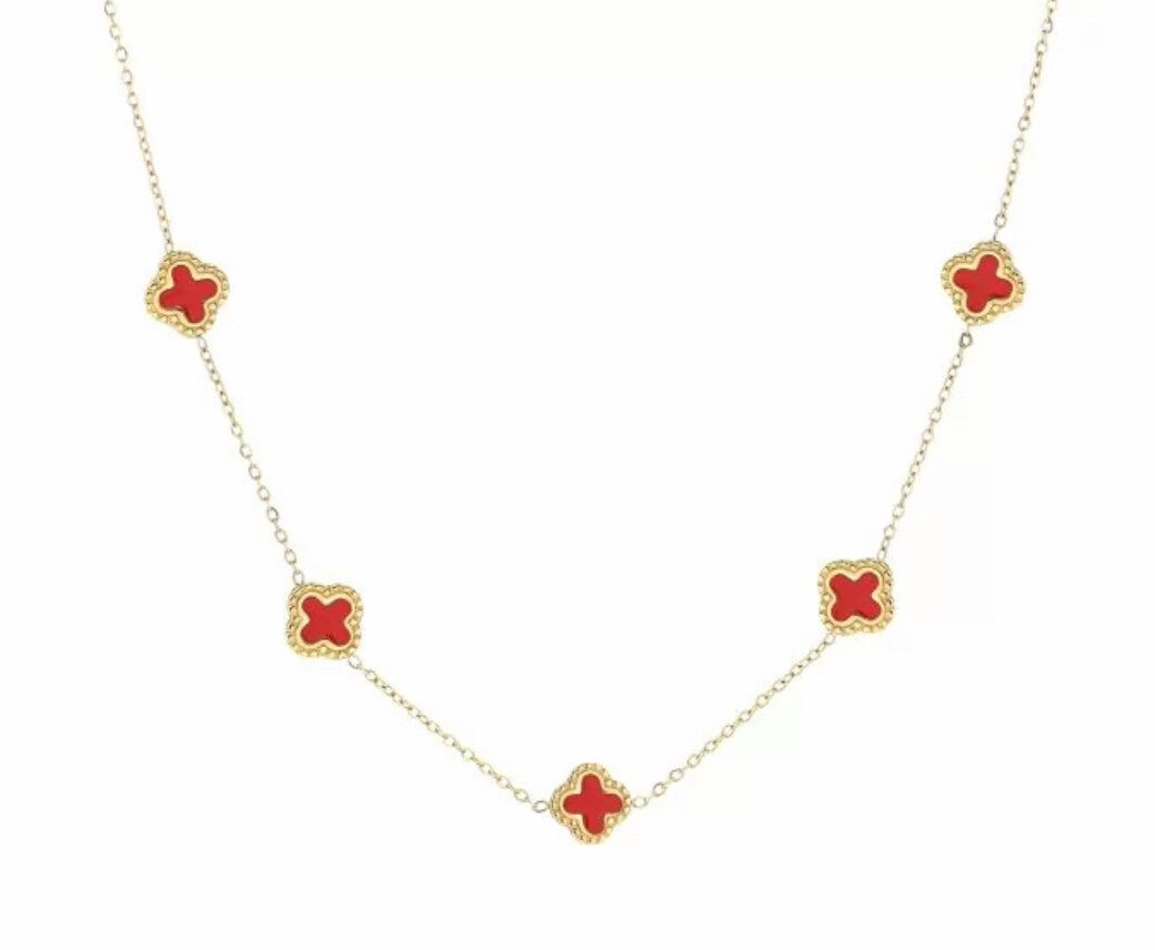 klaver ketting rood