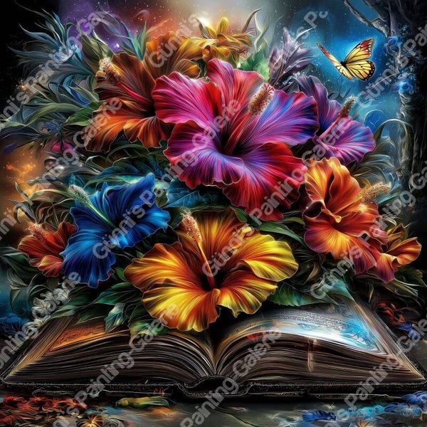 Das Buch der Hibiskus Blüten II by Andy‘s_AI_Art