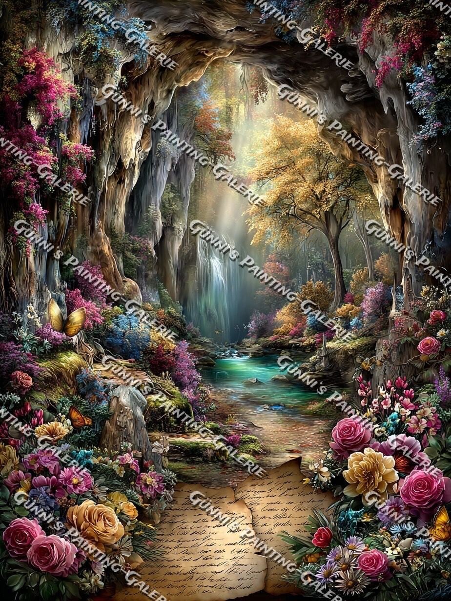 Vintage - Die Höhle der tausend Geschichten by Andy‘s_AI_Art