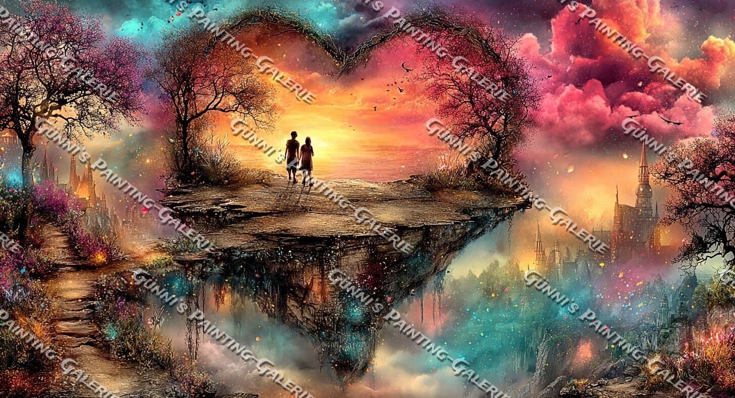 Das Herz im Abendlicht by Andy‘s_AI_Art