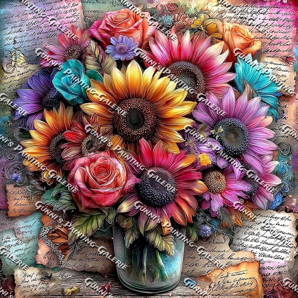 Vintage- Blütenpoesie by Andy‘s_AI_Art