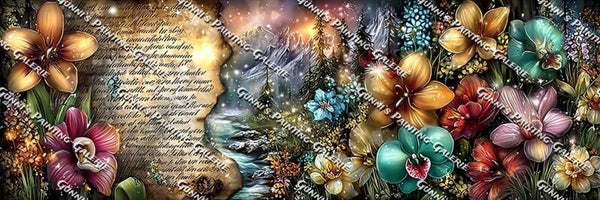 Vintage - Blütenpfad der Erinnerungen by Andy‘s_AI_Art