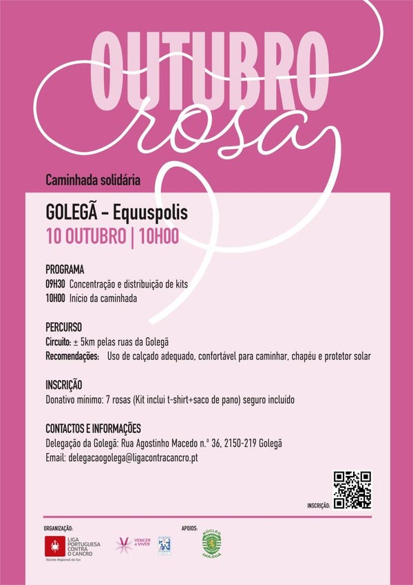 Caminhada Outubro Rosa dia 10 de Outubro