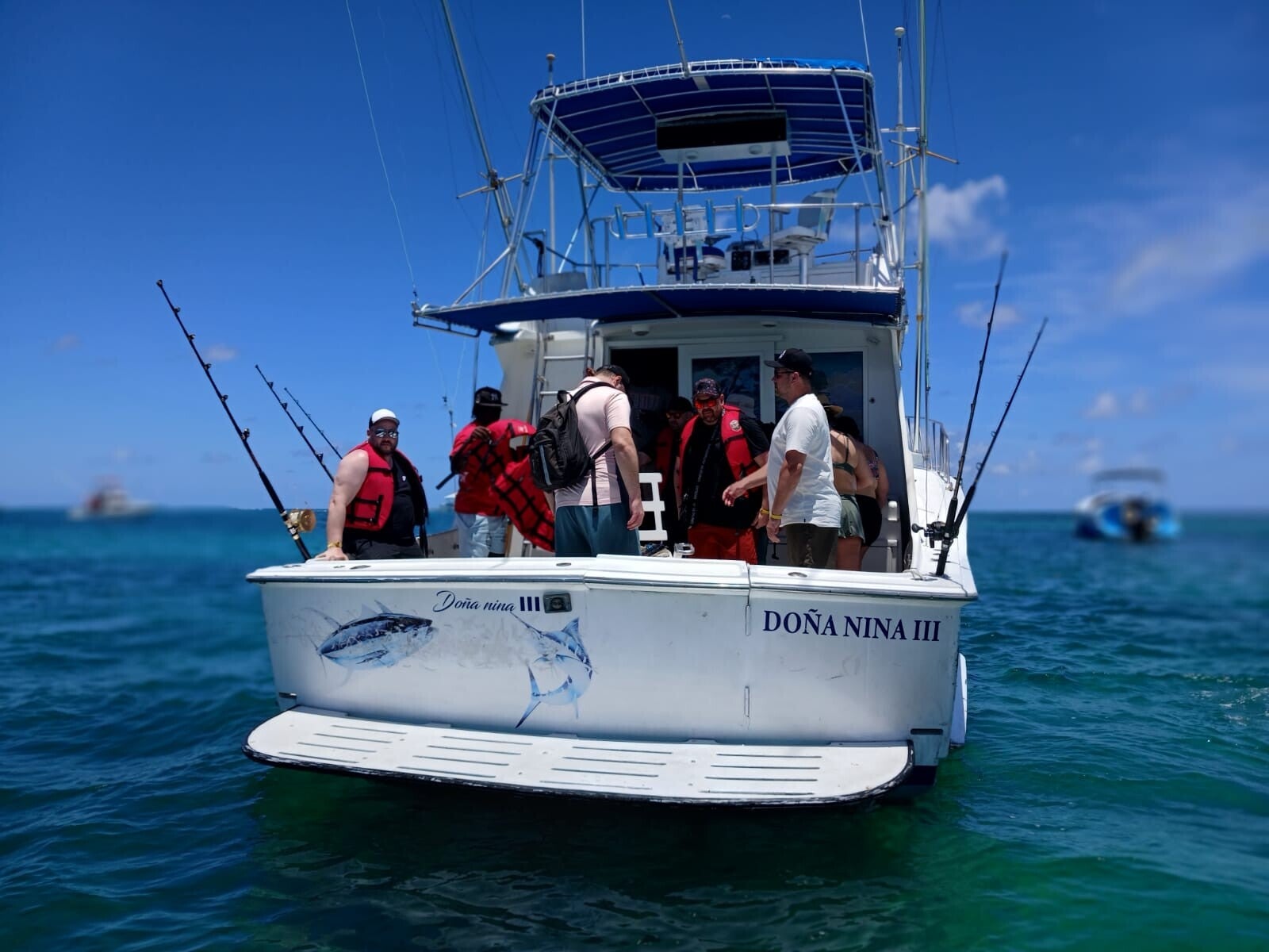 Onboard Doña Nina III private fishing charter in Punta Cana