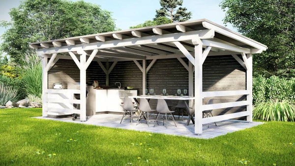 Holz-Grillstation „Outdoor Genuss“ 300cm x 600xm