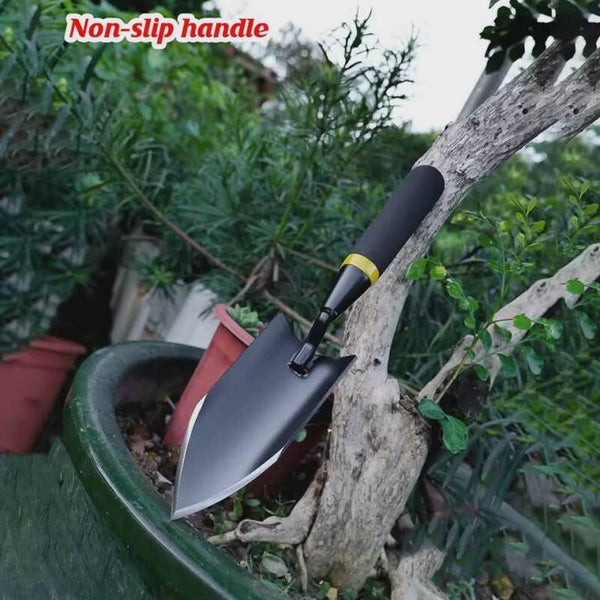 Tuinschep Zware Hand Koolstofstalen Troffel Met Rubberen Handvat