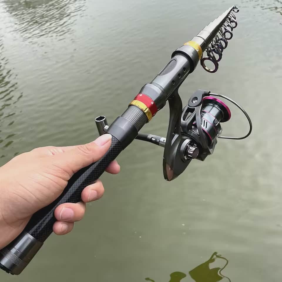 1.8m koolstofvezel hengel en molen combo