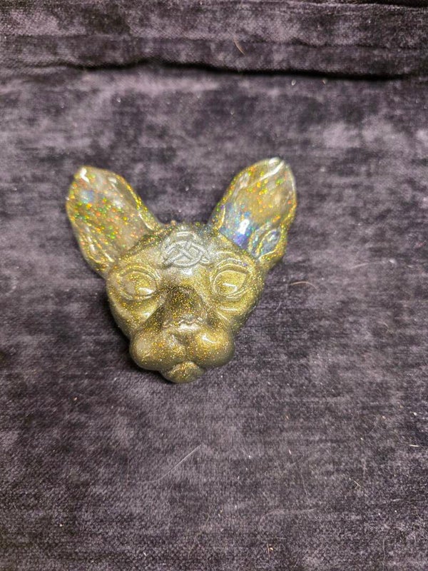Naked Cat Head Magnet